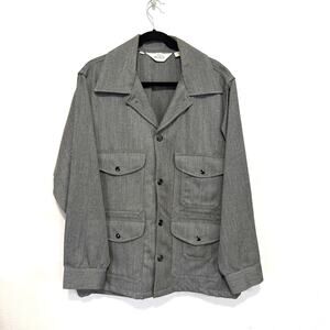 Vintage Woolrich 13053 Slate Gray Wool Button Front Jacket Size 44